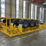 Heavy-duty 40 ton flatbed trailer side profile 3 axles