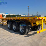 3 Axles Flatbed Semi Trailer for 20ft/40ft Container Transport - Shandong Galaxy Era Vehicle