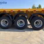 3 axle configuration and heavy-duty tires on 40 ton flatbed