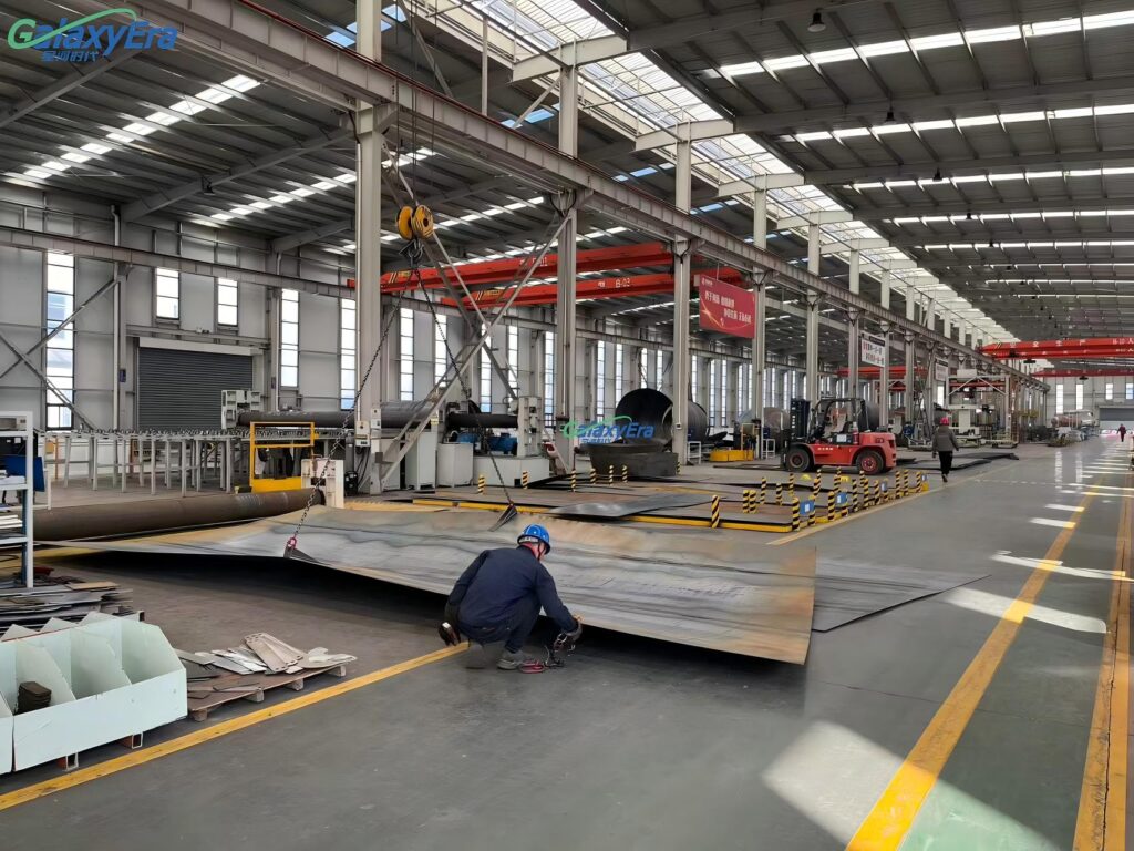 Flatbed truck production workshop