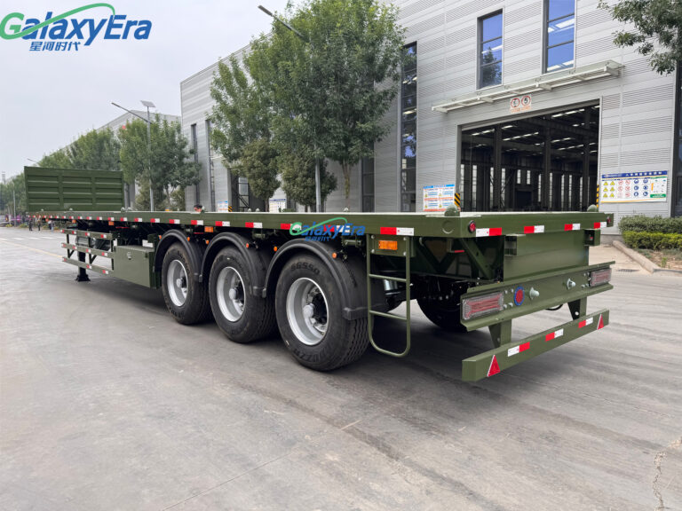 Heavy duty semi truck flatbed trailer manufactured