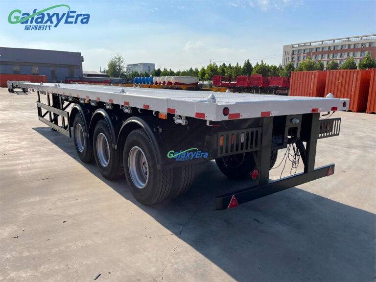 3 Axle 40ft Flatbed Trailer for Heavy Cargo Transport